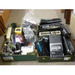 Quantity of vintage radio, cassette players, microphones and associated equipment