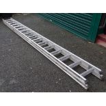 Two section aluminium ladder
