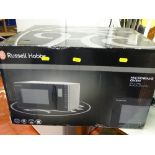 Russell Hobbs boxed as new black digital microwave oven E/T