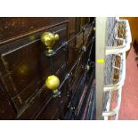 Victorian brass and iron single bed with spring base