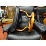 Ekornes stressless swivel and reclining armchair with matching footstool