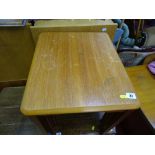 Set of three vintage light wood side tables