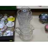 Four items of good quality heavy glassware