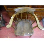 Vintage smoker's bow armchair