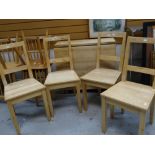 Modern drop leaf breakfast or kitchen table together with set of four bar back kitchen chairs (5)