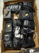 Approx. ten assorted cameras including retro 1950s film cameras, Eumig movie camera, Polaroid 340