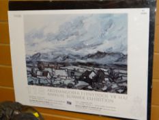 Clip framed SIR KYFFIN WILLIAMS RA exhibition advertising poster Condition reports provided on