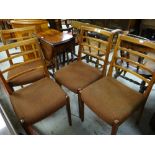 A good set of four mid-century ladderback chairs Condition reports provided on request by email