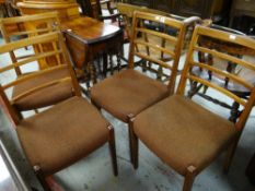 A good set of four mid-century ladderback chairs Condition reports provided on request by email