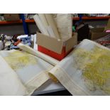 A box of rolled maps & charts Condition reports provided on request by email for this auction