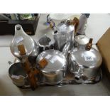 Collection of Picquot coffee and teaware on tray Condition reports provided on request by email