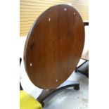 An antique tilt-top mahogany breakfast table Condition reports provided on request by email for this