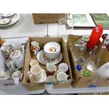 Parcel of Hornsea 'Fleur' coffee ware, continental coffee set & coloured glass Condition reports