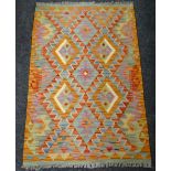 A vegetable dye wool Chobi Kelim runner, 192 x 59cms Condition reports provided on request by