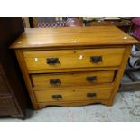 A vintage three-drawer chest Condition reports provided on request by email for this auction