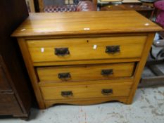 A vintage three-drawer chest Condition reports provided on request by email for this auction