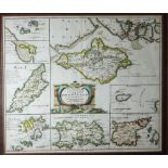 Antique coloured map entitled 'The Smaller Islands in the British Ocean' by ROBERT MORDEN