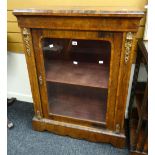 Victorian pier cabinet with gilt metal raised on platform-type base and having fitted shelf to the