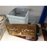 An old metal mincer, loom paper basket ETC Condition reports provided on request by email for this