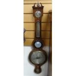 An antique mahogany banjo thermometer barometer Condition reports provided on request by email for