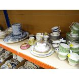 Parcel of mixed teaware, cabinet cups, blue & white transfer pottery ETC Condition reports