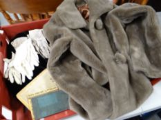 Parcel of vintage ladies clothing and five pairs of gloves together with a small collection of