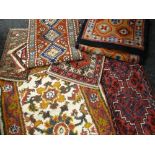 Eight various Persian-type carpets / mats Condition reports provided on request by email for this