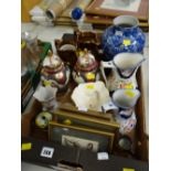 Lustre jugs, continental lidded jars ETC Condition reports provided on request by email for this