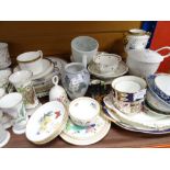 A tray of mixed good quality china including Wedgwood, Coalport, Spode ETC Condition reports