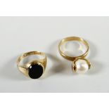 Two 9ct set rings Condition reports provided on request by email for this auction otherwise items