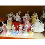 A collection of Royal Doulton & Coalport 'Elegant' lady figurines Condition reports provided on