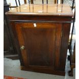 A vintage single-door mahogany pot cupboard Condition reports provided on request by email for