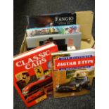Collection of motoring books including a reproduction 1905 Rolls Royce motorcar catalogue (in