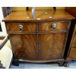 A bow front reproduction cabinet Condition reports provided on request by email for this auction
