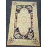 A Kashmiri hand stitched wool chain rug, 148 x 90cms Condition reports provided on request by