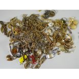 Parcel of yellow metal necklaces & bracelets, watches ETC Condition reports provided on request by