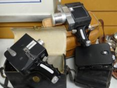Three cased vintage cine camera, Bell & Howell ETC Condition reports provided on request by email