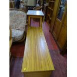 Formica drop side kitchen table and a similar style blanket box