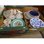 Two boxes of mixed pottery