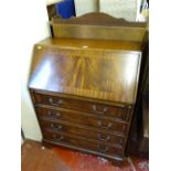 Reproduction four drawer bureau with neat interior
