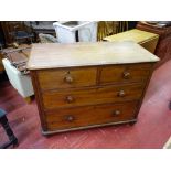 Victorian compact chest of two long and two short drawers
