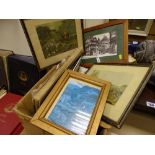 Box of sheet music, miscellaneous ephemera, prints etc