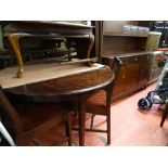 Stag Minstrel dark wood lounge unit with dining table and four chairs