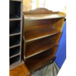 Modern waterfall style bookcase with base drawer