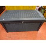 Ketter plastic woven effect garden storage box