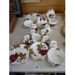 Quantity of Royal Vale 'Red Rose' teaware and similar Royal Standard 'English Rose' teaware