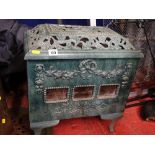 Mirus enamel decorated woodburning stove