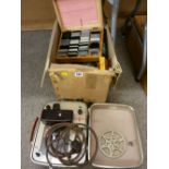 Box of Kodak and other vintage projector items