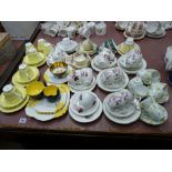 Large parcel of floral and other cabinet cups and saucers and mixed teaware including Aynsley,
