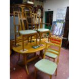 Nathan extending dining table and six (four plus two) chairs (chairs gifted by vendor)